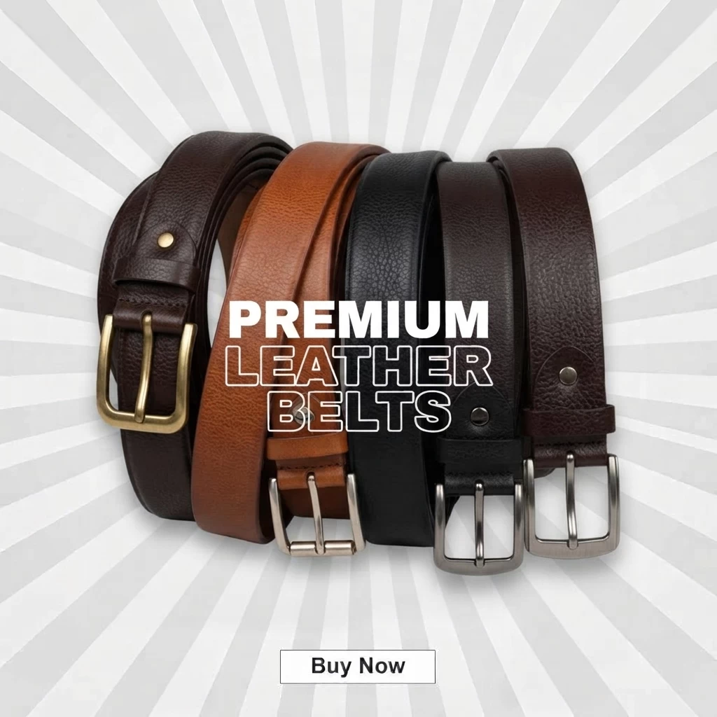 Men's leather belts